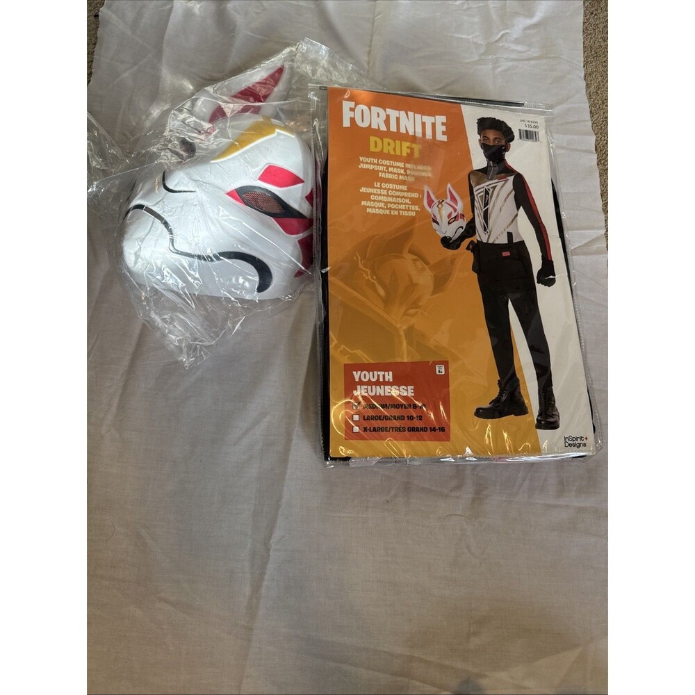New Fortnite Drift Halloween Children’s Costume w/mask Youth Medium 8-10